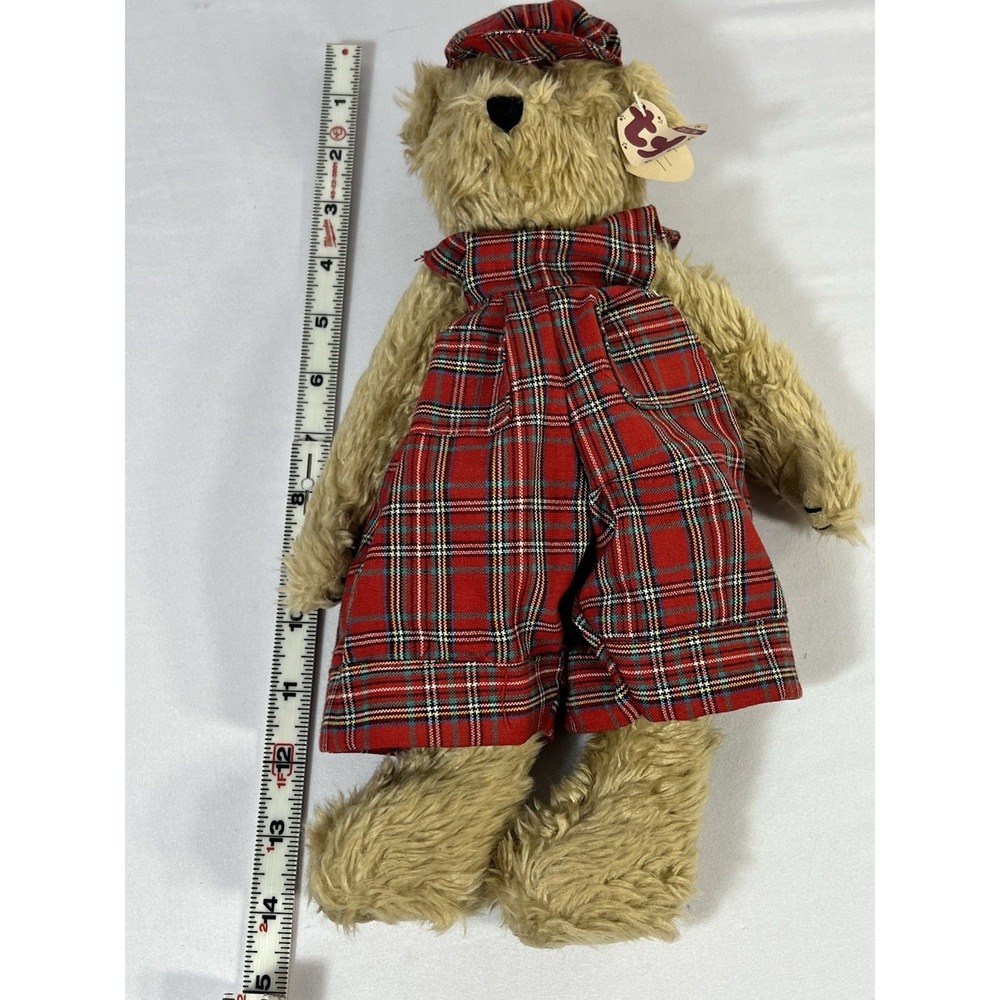 TY‎ Attic  SCOTCH  Bear 13" Jointed Stuffed Tags 93' - Picture 2 of 7